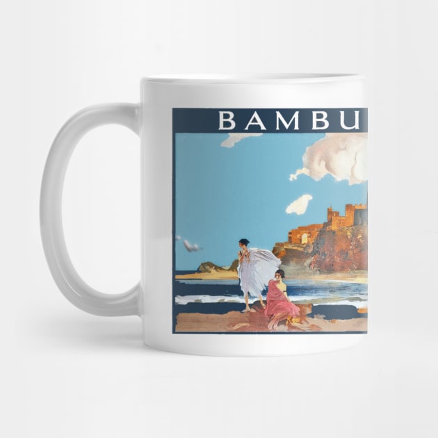 Vintage British Travel Poster: Bamburgh by Naves